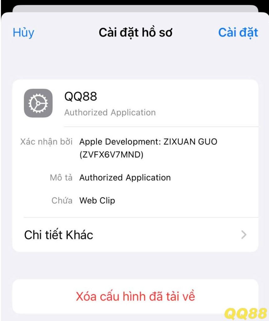 Thực hiện cài đặt app QQ88 nhanh chóng, dễ dàng