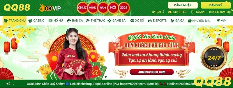 Truy cập vào trang chủ của thương hiệu QQ88